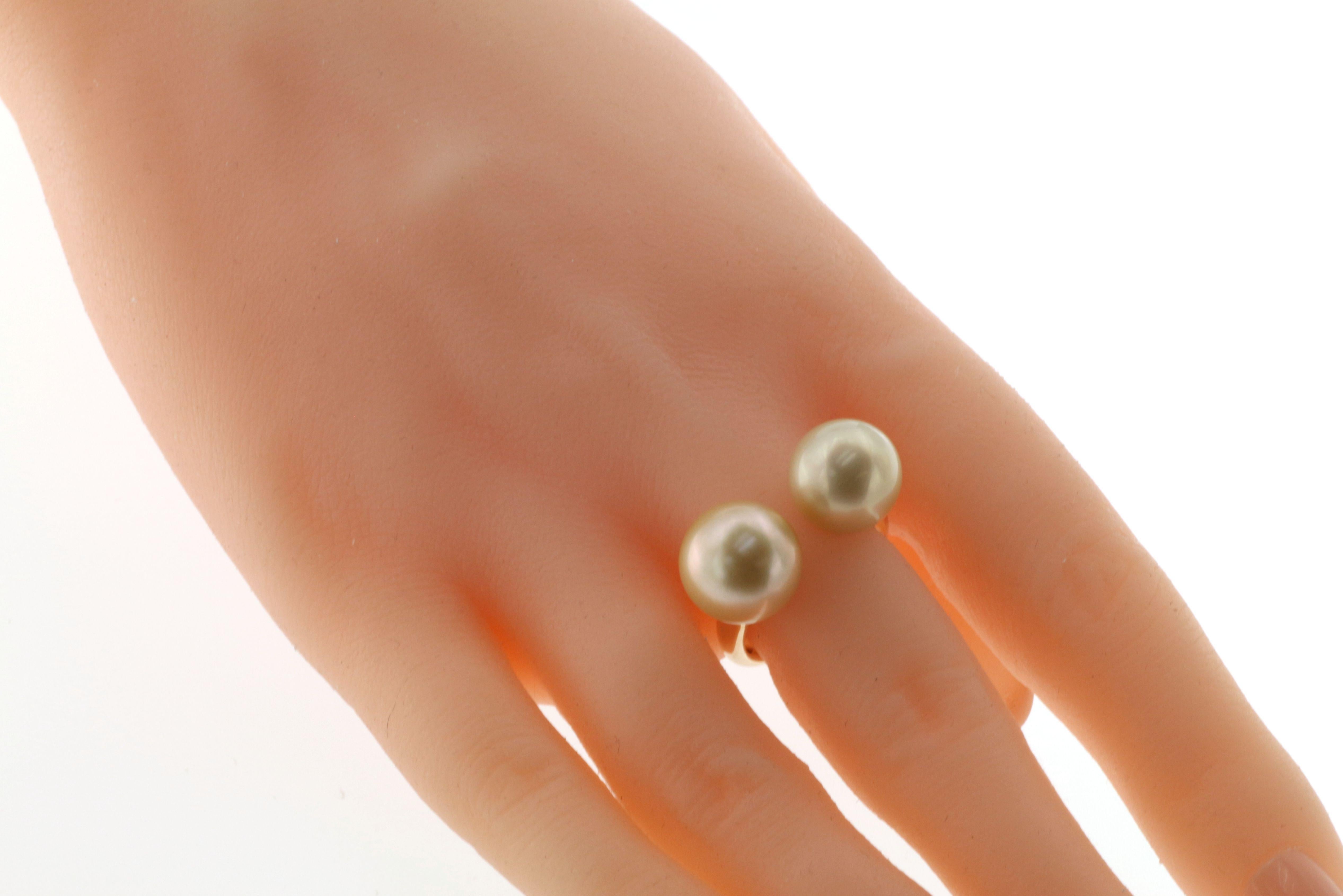 twin pearl ring