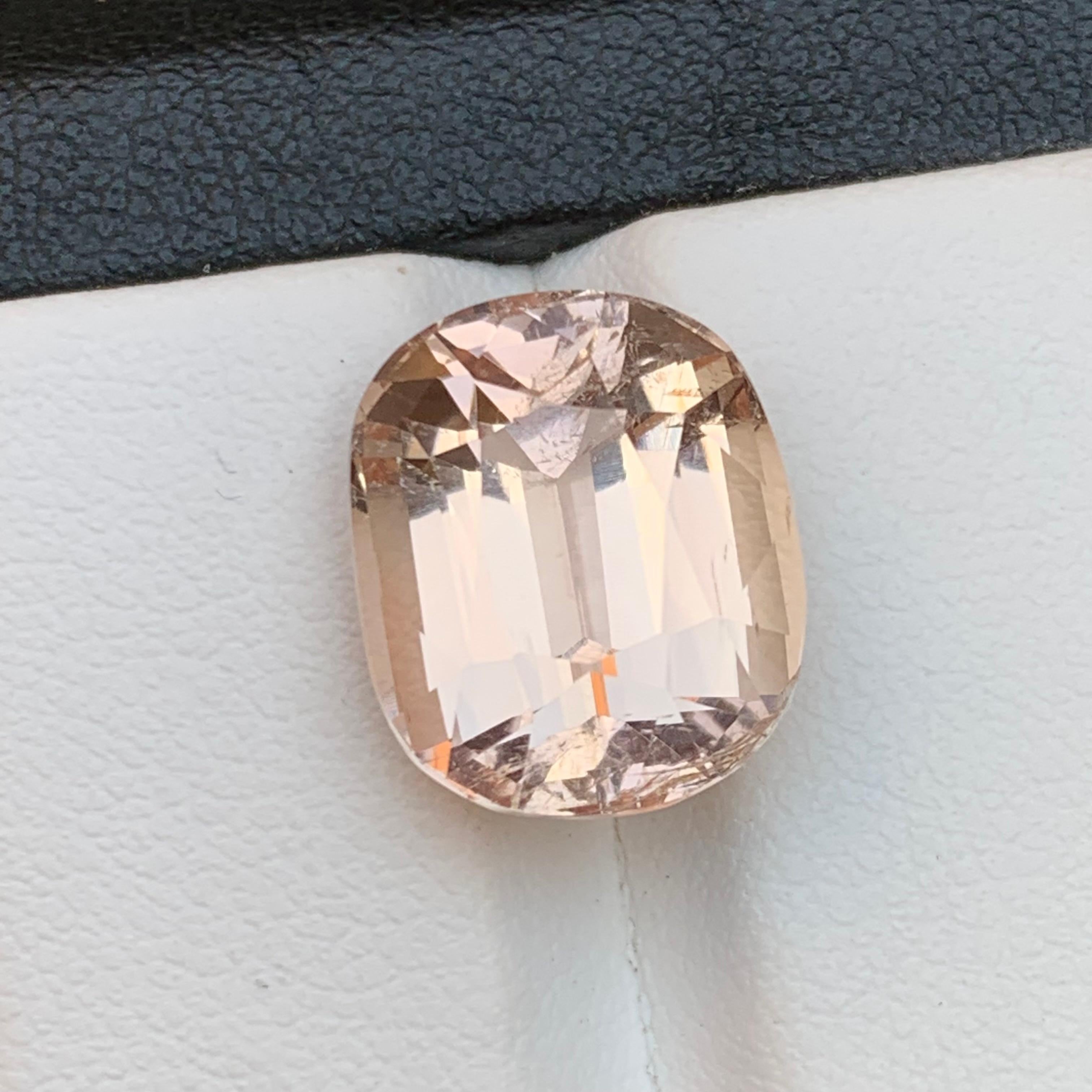 Champagne Color Imperial Topaz Ring, Pendant Loose Gemstone 13.05 Ct Cushion Cut For Sale 5