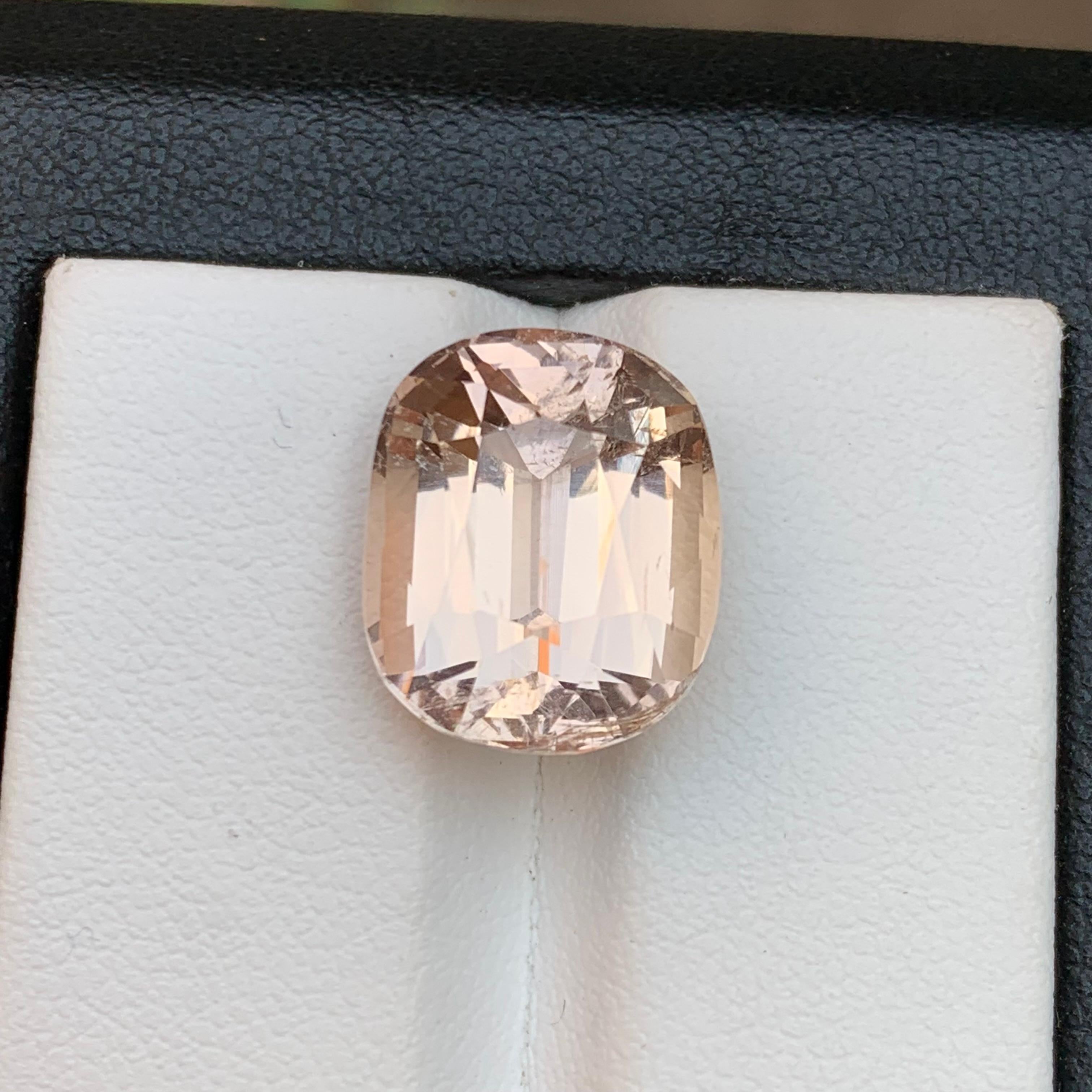 Champagne Color Imperial Topaz Ring, Pendant Loose Gemstone 13.05 Ct Cushion Cut For Sale 7