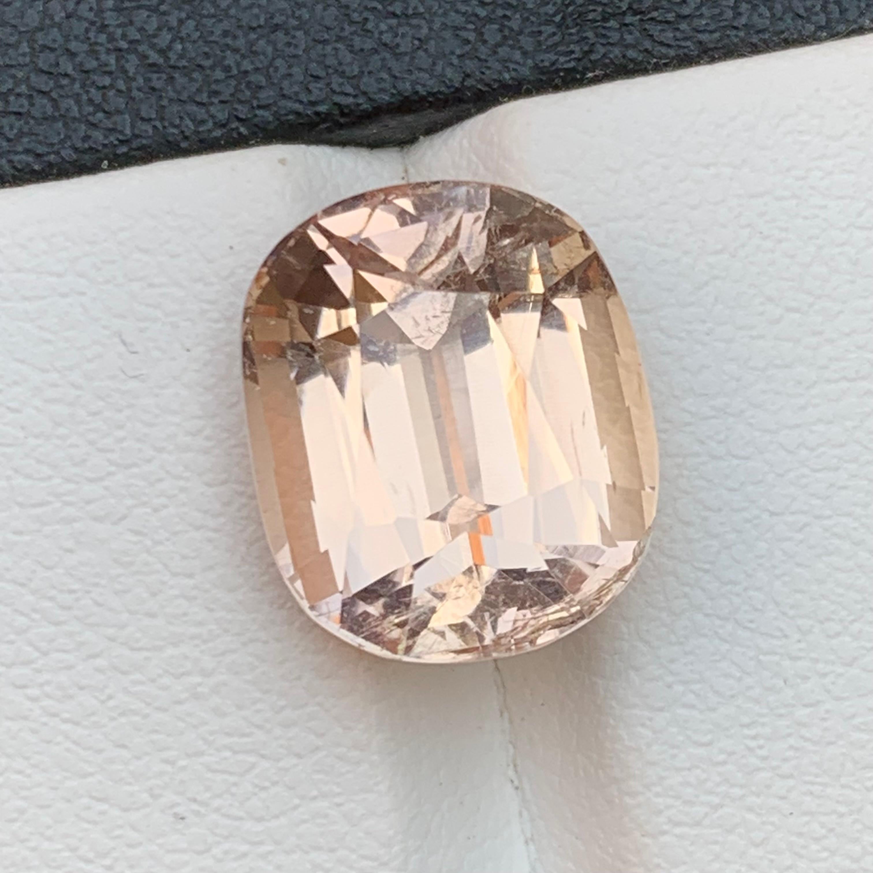 Contemporary Champagne Color Imperial Topaz Ring, Pendant Loose Gemstone 13.05 Ct Cushion Cut For Sale