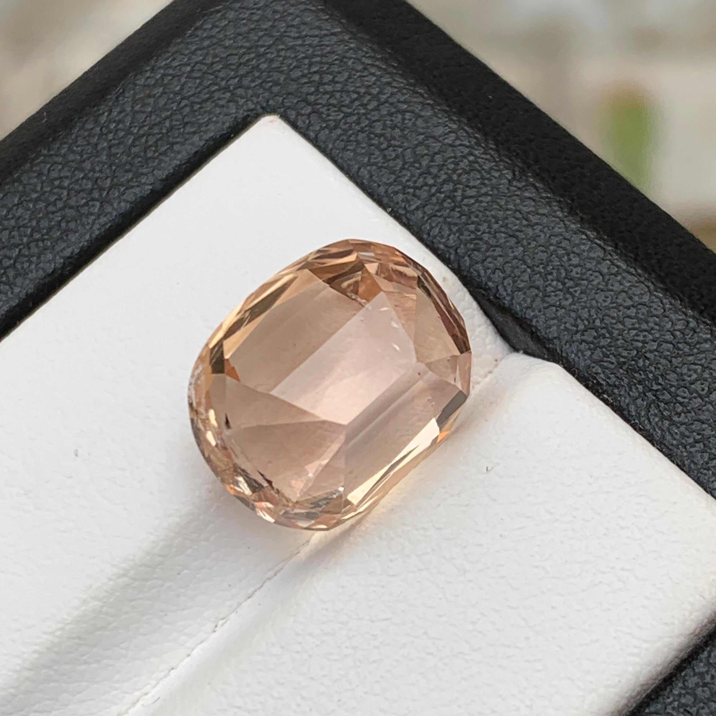 Champagne Color Imperial Topaz Ring, Pendant Loose Gemstone 13.05 Ct Cushion Cut For Sale 4