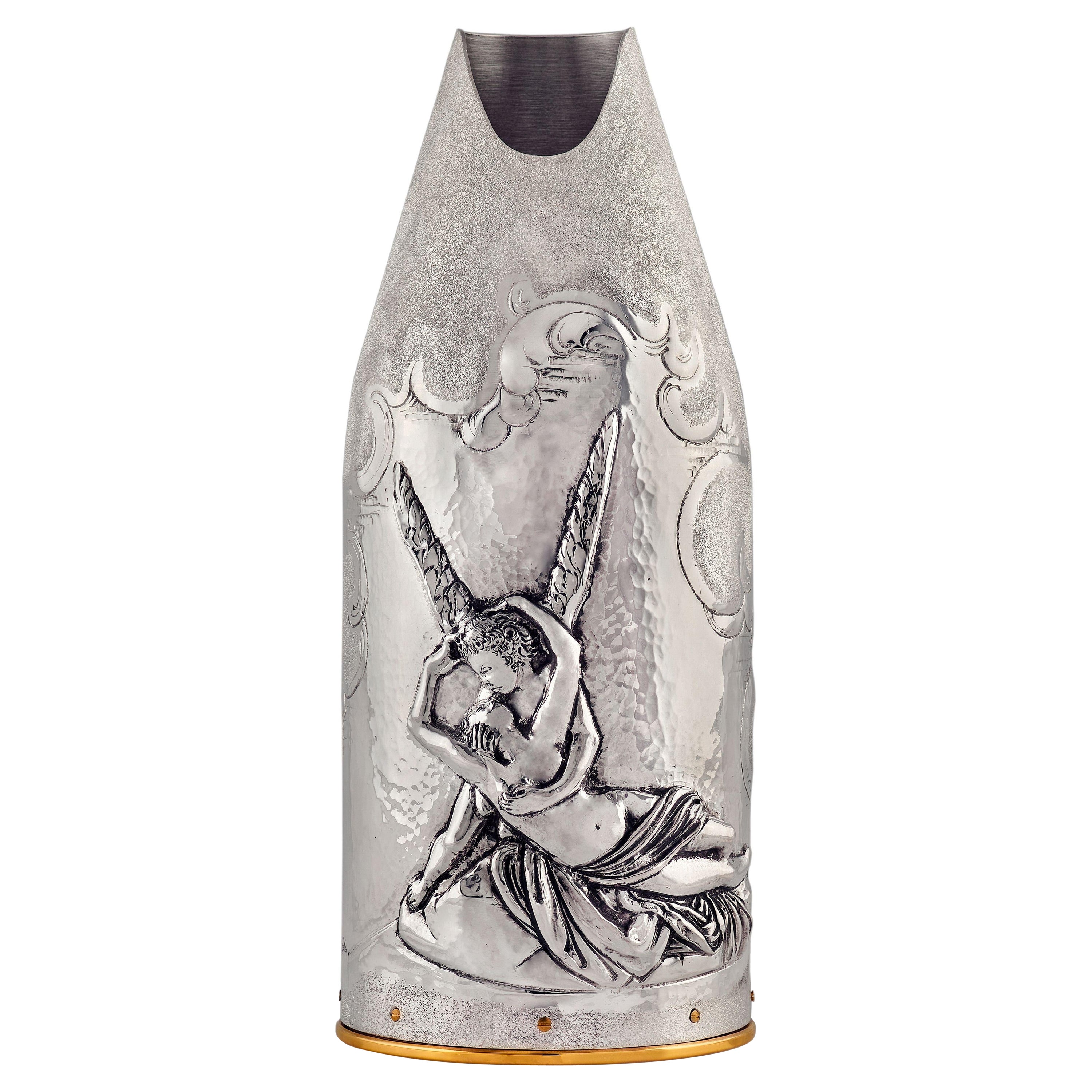 Champagne Cooler, Centerpieces, Handcrafted in Pure Silver, Luxury Gift Idea