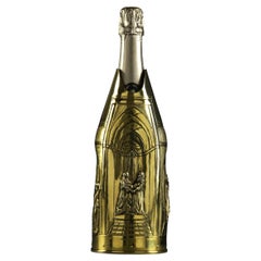 Champagne Cooler Hand-Chiseled in Pure Silver, Gold, Luxury Gift Made in Italy