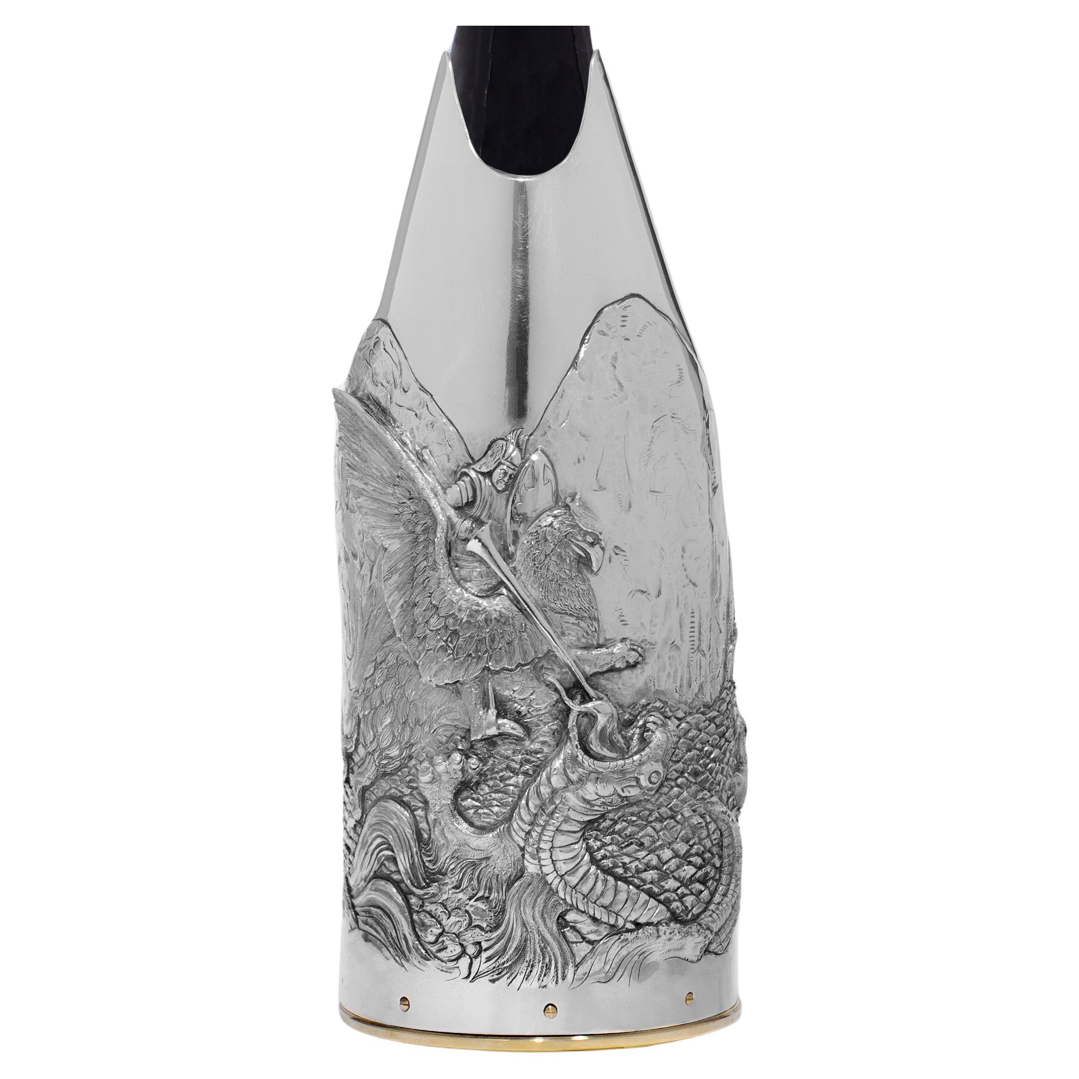 Champagne Cooler Handcrafted in Pure Silver, Gift Idea, Jewelry Collection