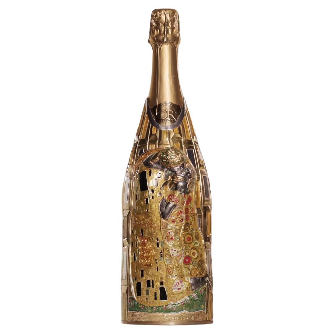 Champagne Cooler Handcrafted in Pure Silver, Made in Italy Jewelry Masterpiece