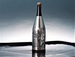 Champagne Cooler Handcrafted in Silver, Pirate Theme, Luxury Gift, Made in Italy