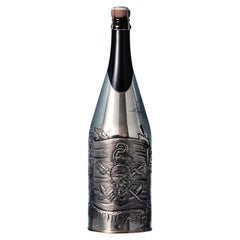 Champagne Cooler Handcrafted in Silver, Pirate Theme, Luxury Gift, Made in Italy