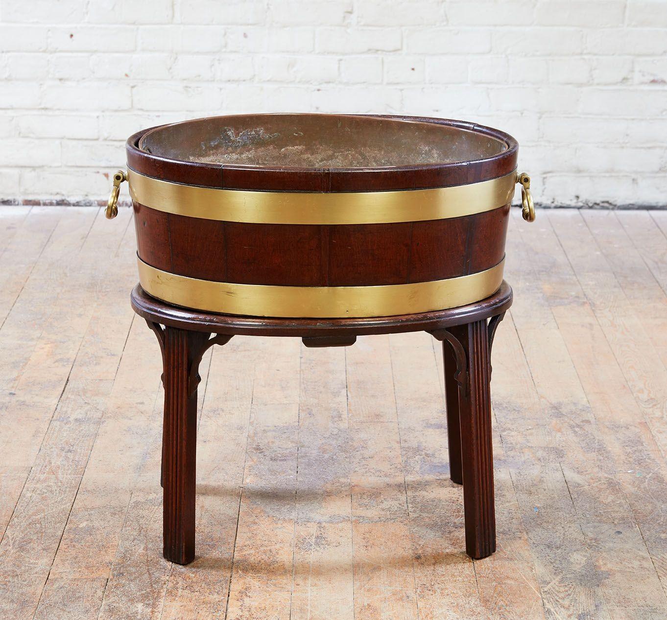 19th Century George III Wine Cooler on Stand For Sale