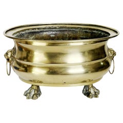 Champagne cooler plant stand, brass, France, 1950