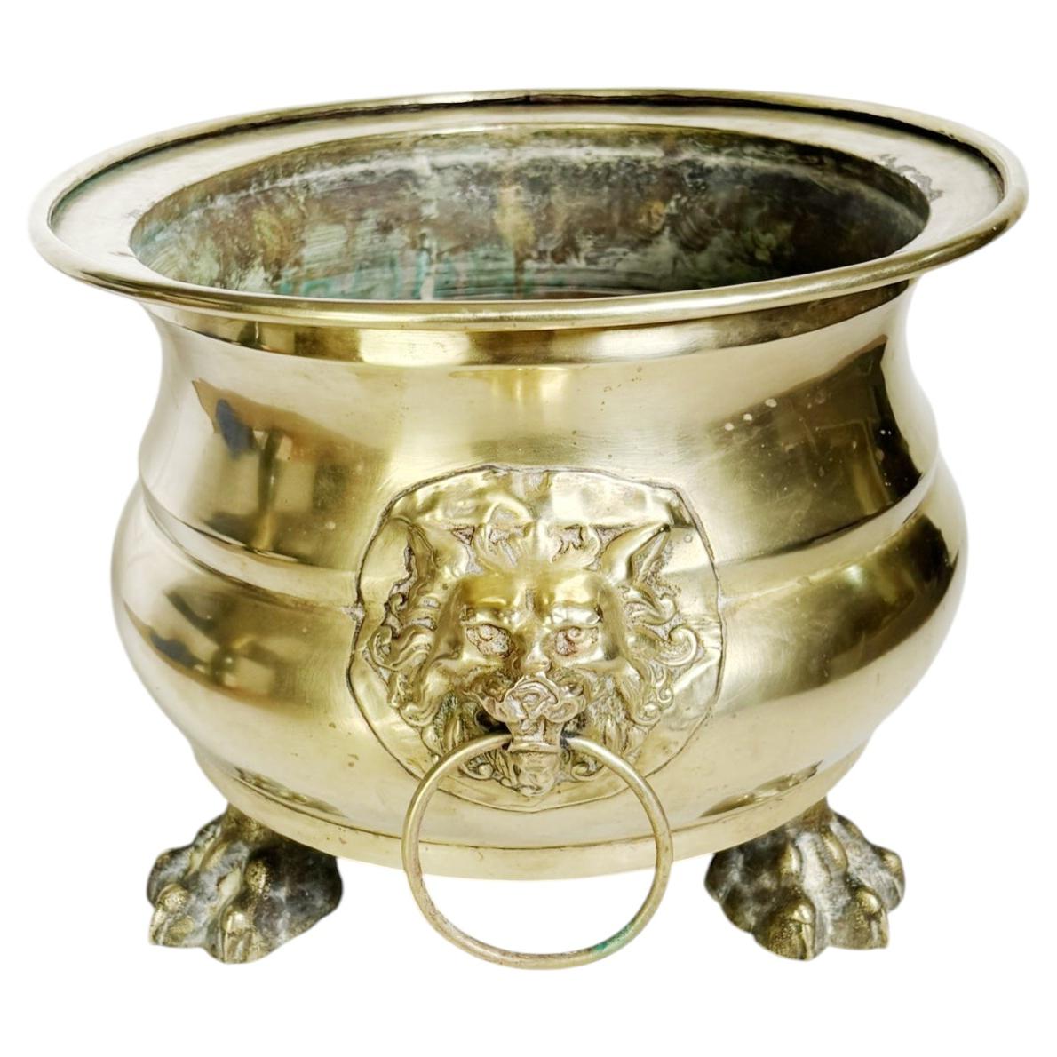 Champagne cooler or plant stand, brass, France, 1950