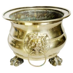 Champagne cooler plant stand, brass, France, 1950