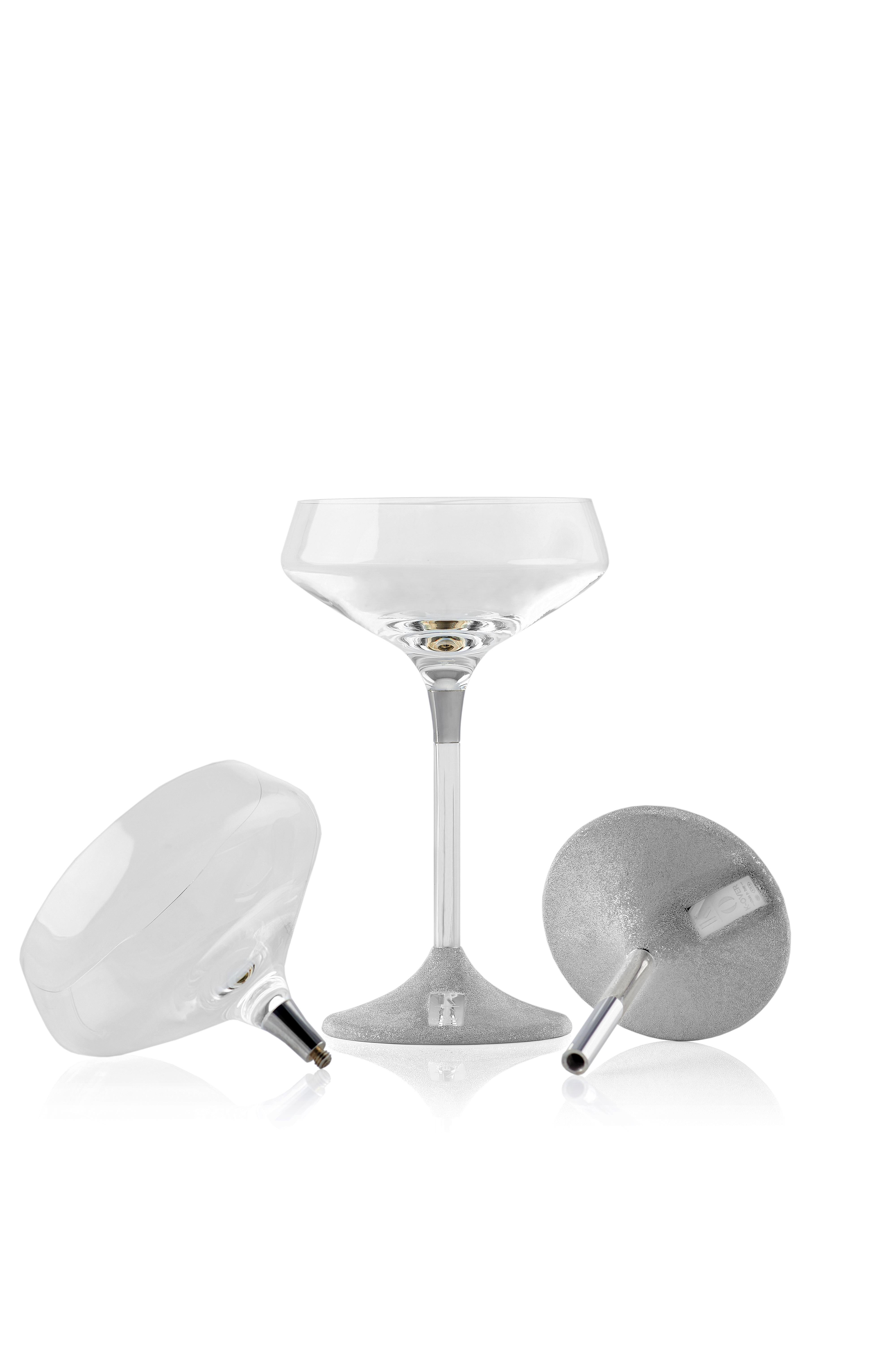 Champagne Coupe Glass, Sterling Silver, 1 Piece, Made in Italy For Sale 1