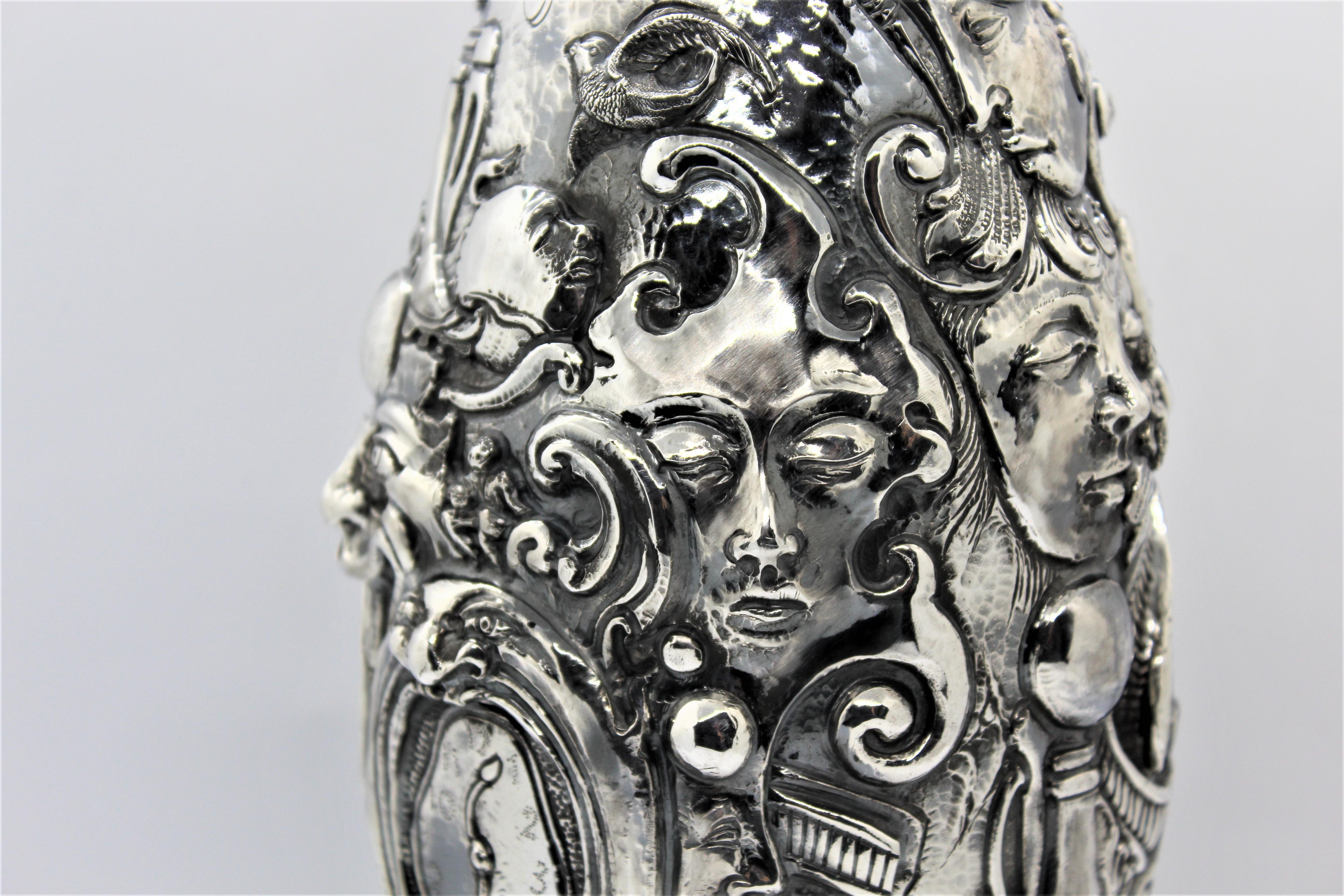 Champagne Bottle Cover, Luxury Art Accessories, Solid silver, Fantasy, Italy In Excellent Condition For Sale In Firenze, IT