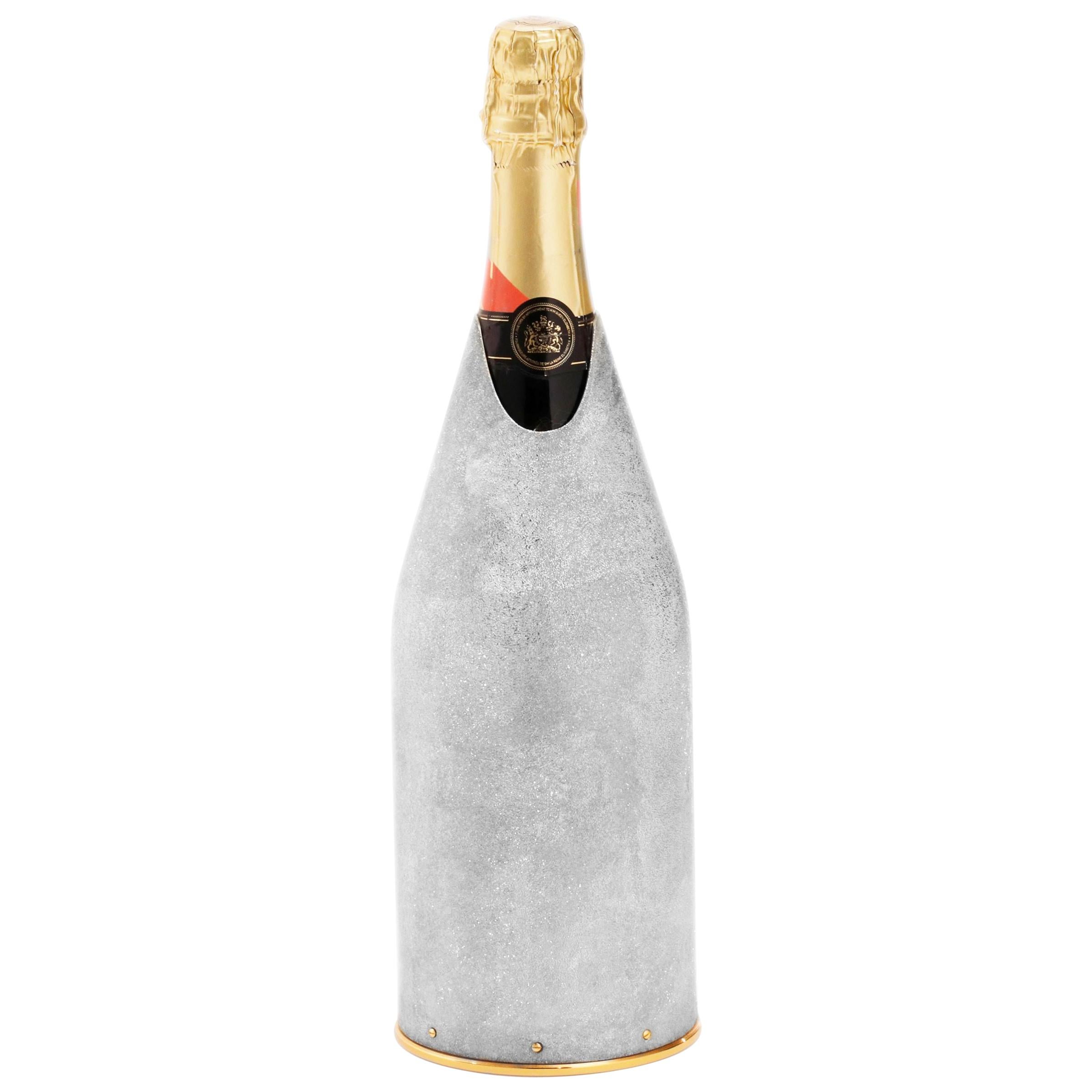 Champagner K-Over des 21. Jahrhunderts, massives reines Silber, Mond, Italien