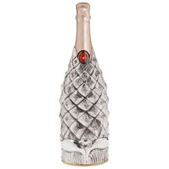 Used Champagne cover, Solid pure silver, Pine cone, 2019, Italy