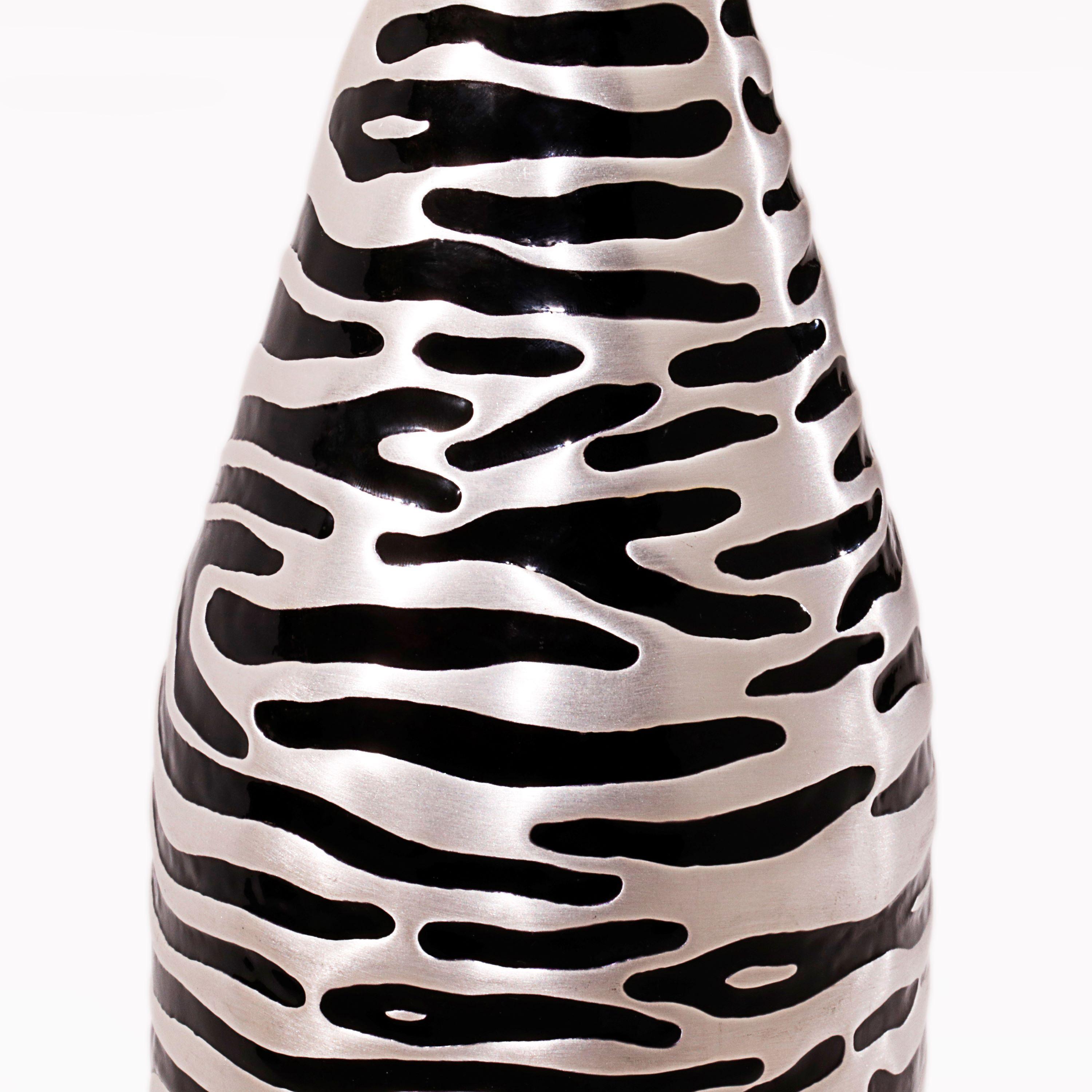 Contemporary 21st Century, Champagne cover, Solid pure silver, Zebra, Italy For Sale