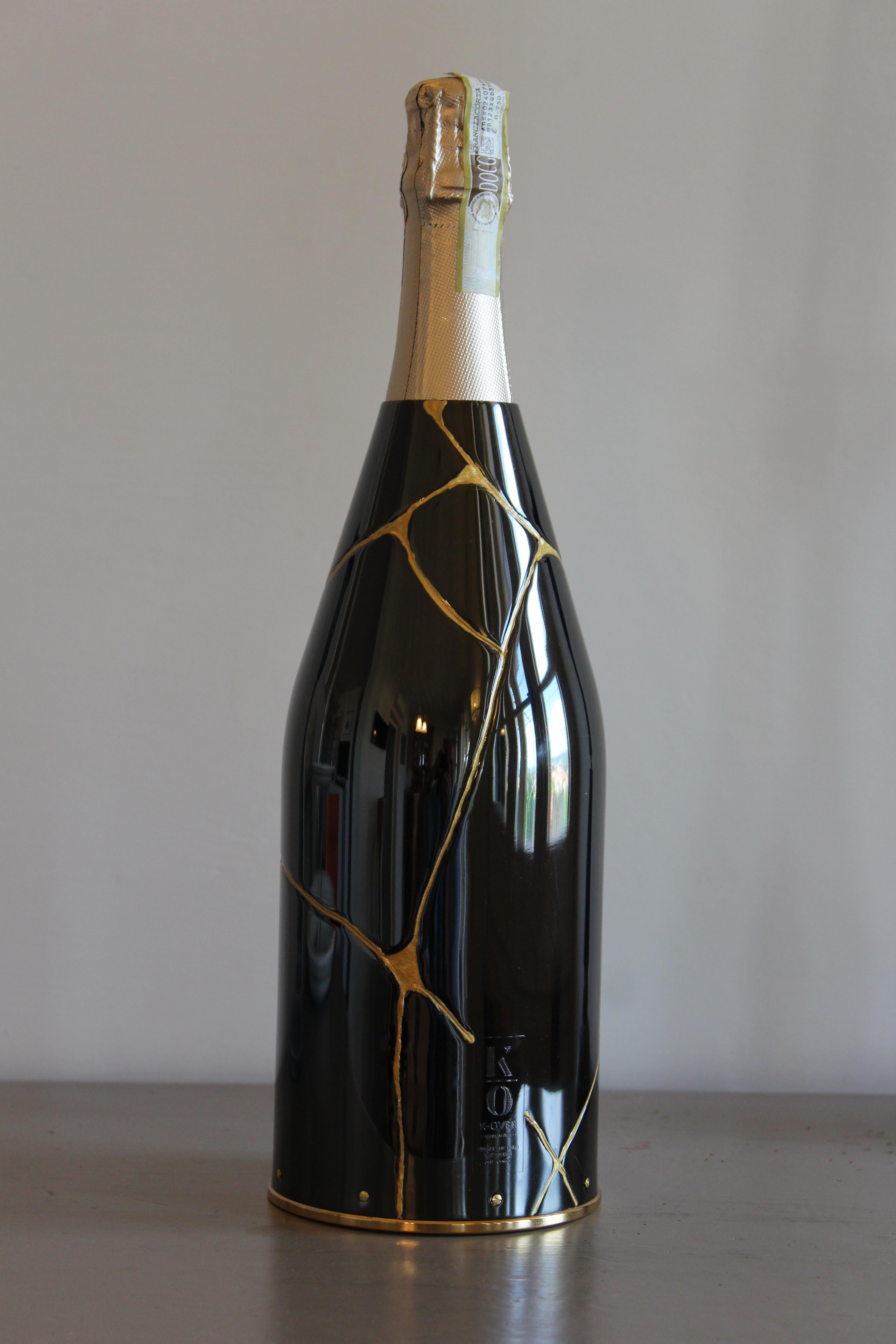 Couvercle à champagne, argent pur massif, Kintsugi, K-Over, 2018, Italie en vente 3