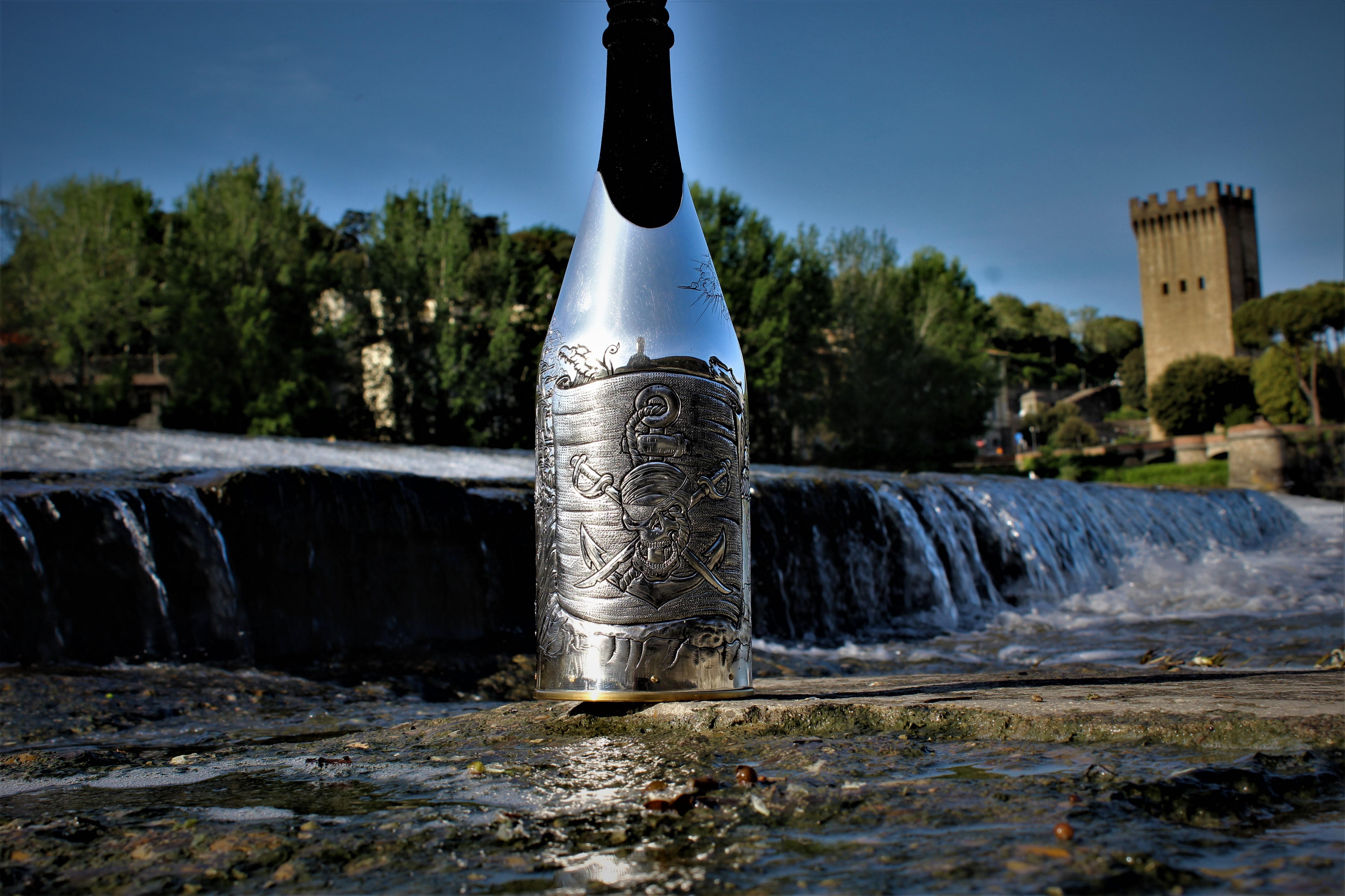 K-OVER Champagne, 21st Century, Solid Pure Silver, Pirates Story, Italy For Sale 4