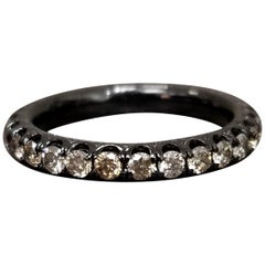 Champagne Diamond Eternity in Black Rhodium