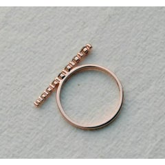 Champagne Diamond Gradient Bar 14k Gold Horizontal Ring