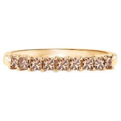 Champagne Diamond Ring 0.48 Carats 14K Yellow Gold
