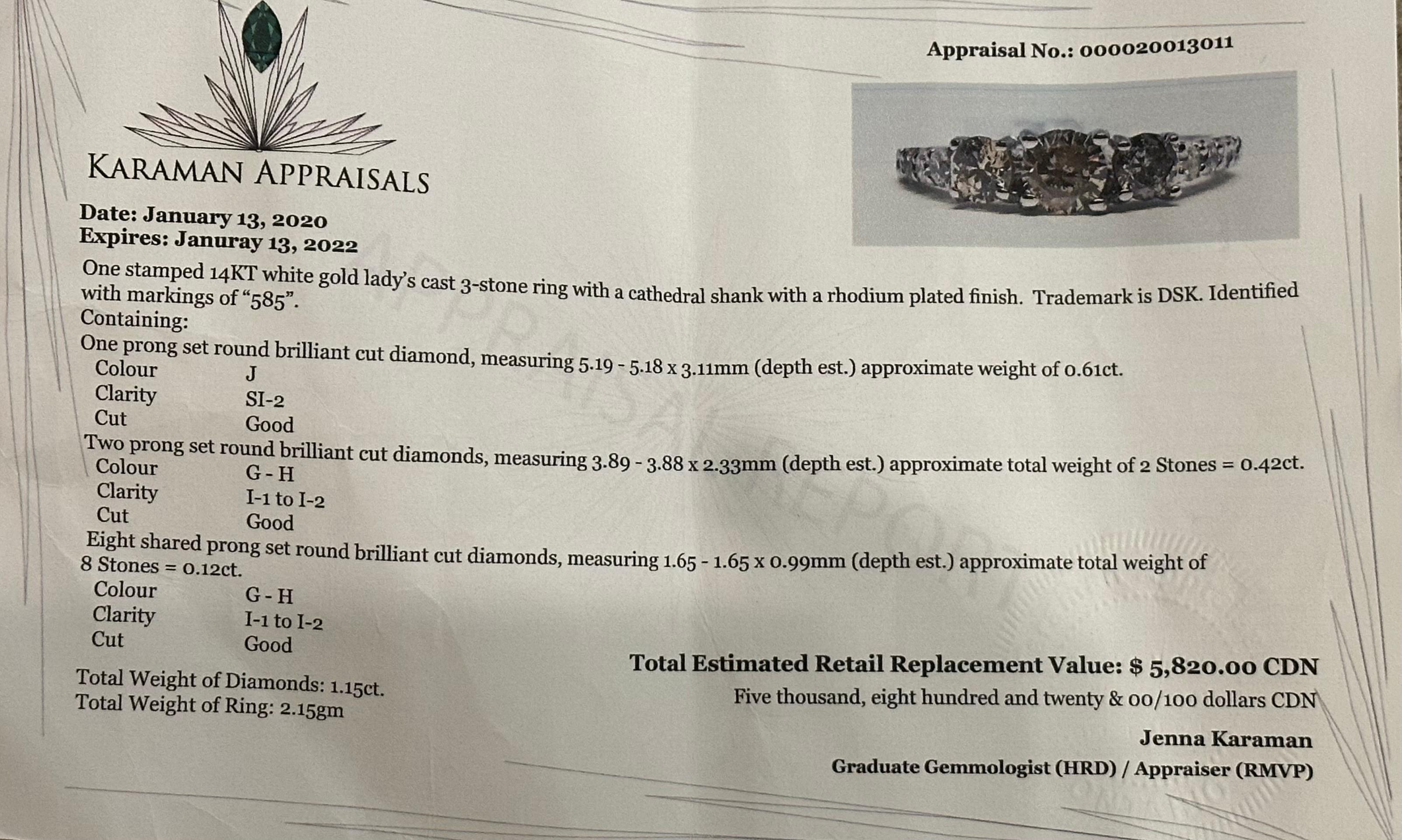 Champagne Diamond ring 14KT gold For Sale 1