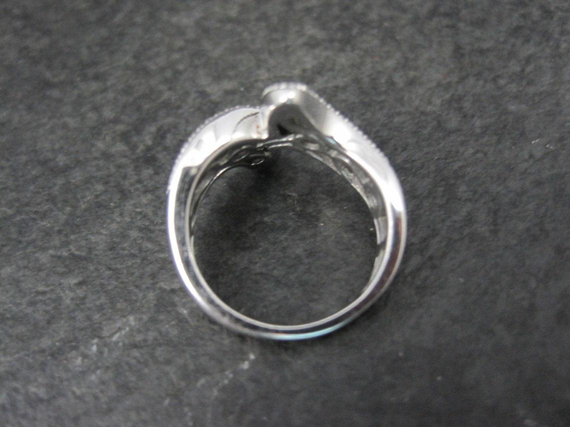 Women's Champagne Diamond Ring Size 5 Sterling Silver 1.14 CWT For Sale