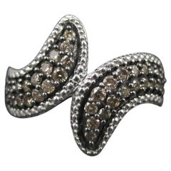 Champagner-Diamant-Ring Größe 5 Sterlingsilber 1,14 Karat