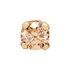 Champagne Diamond Stud Earring ‘Single’ by Allison Bryan