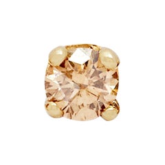Champagne Diamond Stud Earring ‘Single’ by Allison Bryan