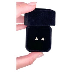 Champagne Diamond Studs 18KT yellow gold Fine Three Stone Studs Fine Diamonds