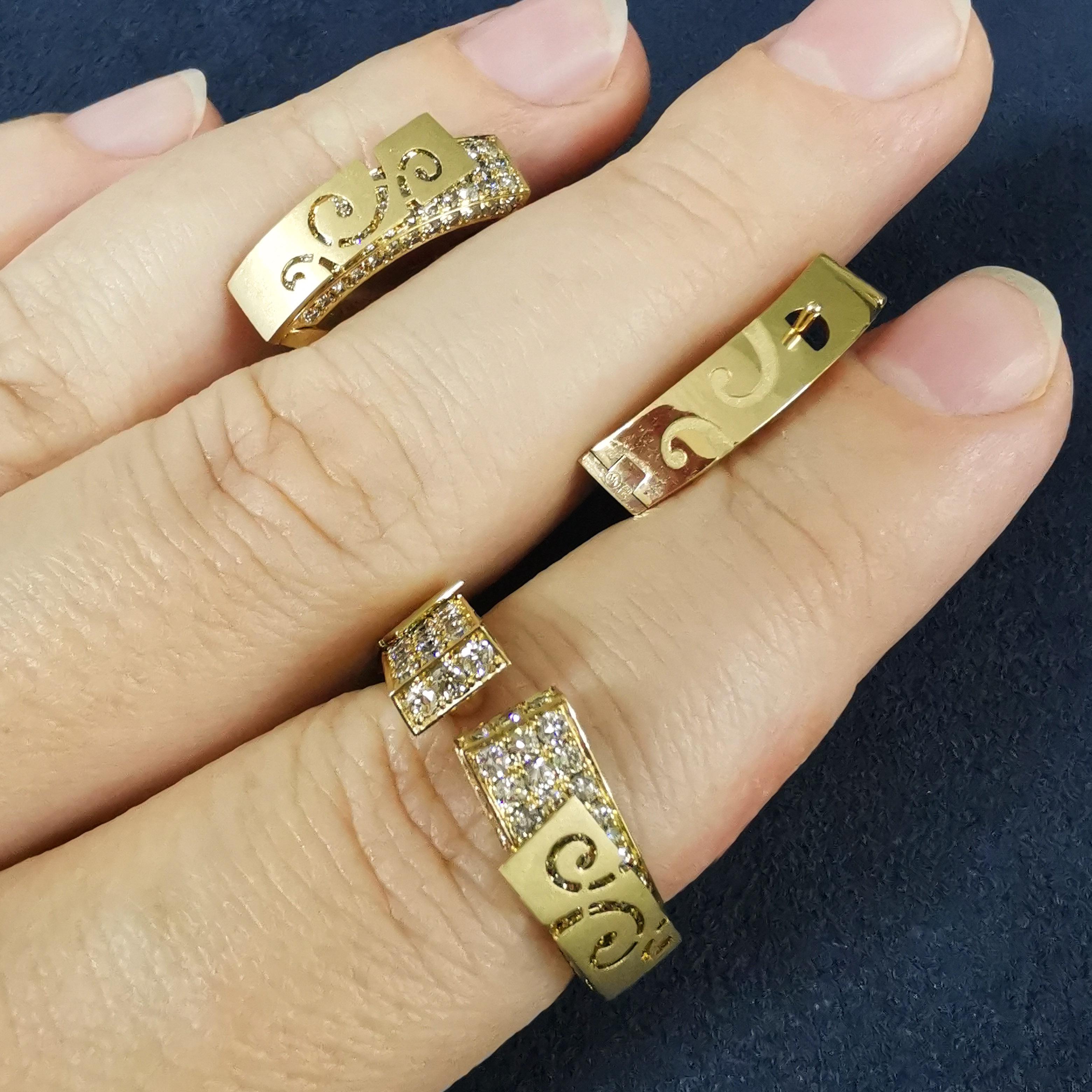 Champagne Diamonds 18 Karat Yellow Gold Small Veil Suite 2