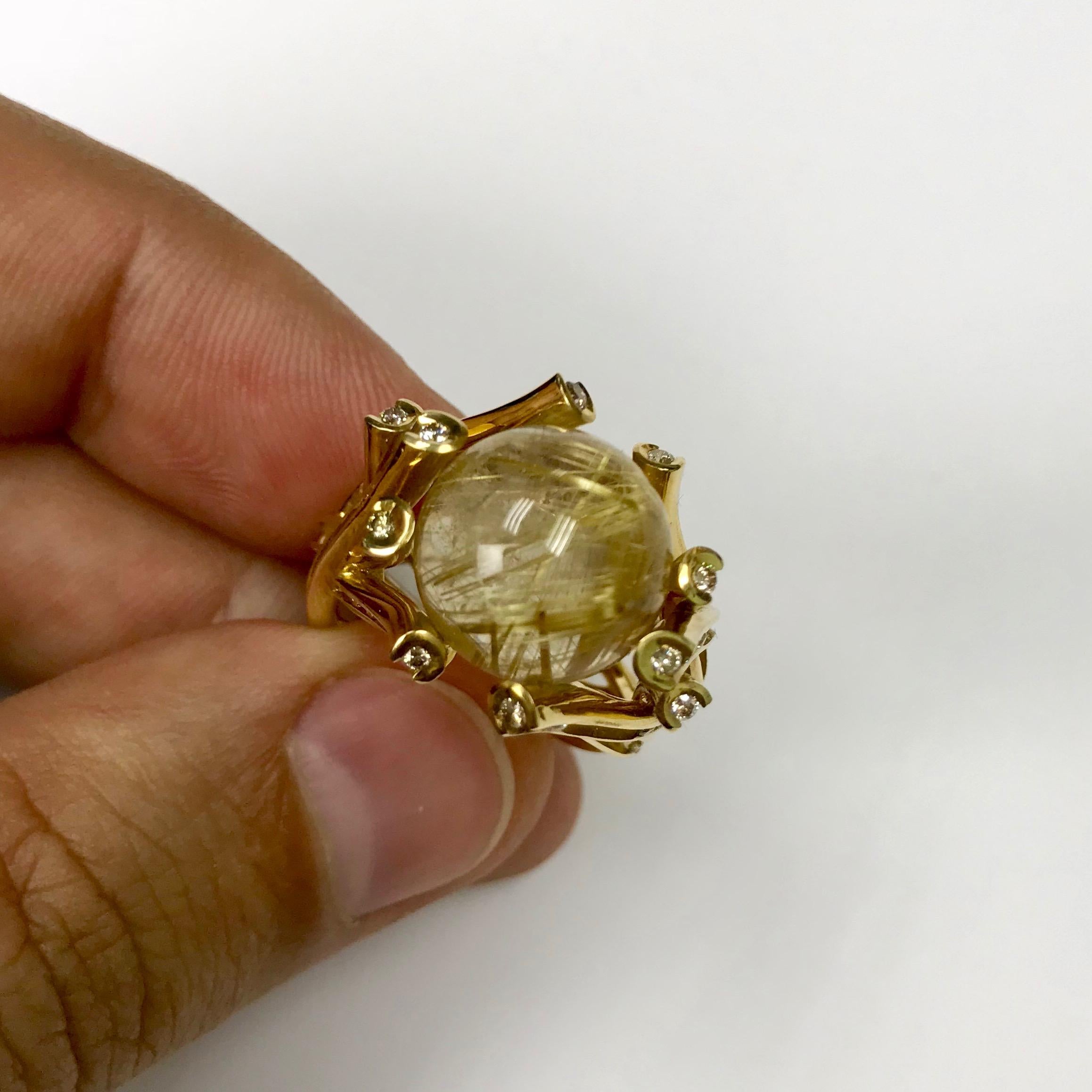 rutilated quartz engagement ring