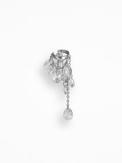Champagne Ear Cuff in 925 Sterling Silver & Glass Crystals by O Sh