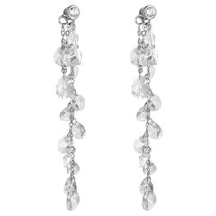 Champagne Earrings in Sterling Silver, Zirconia Studs & Glass Crystals by O Sh