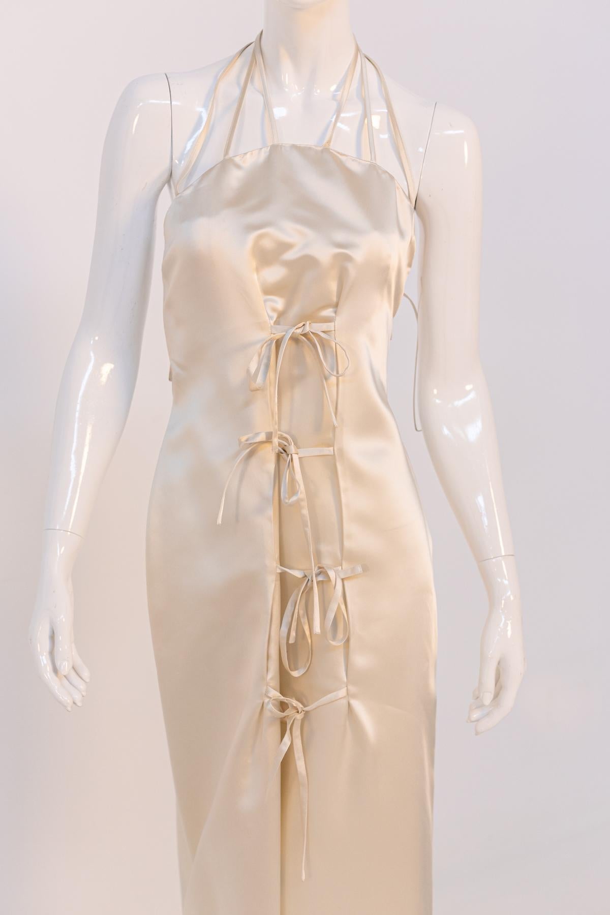 Vivienne Westwood Champagne Evening Dress, RED LABEL In Excellent Condition In Milano, IT