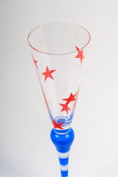 Champagne Flute "Clown" by Anne Nilsson for Orrefors, Sweden