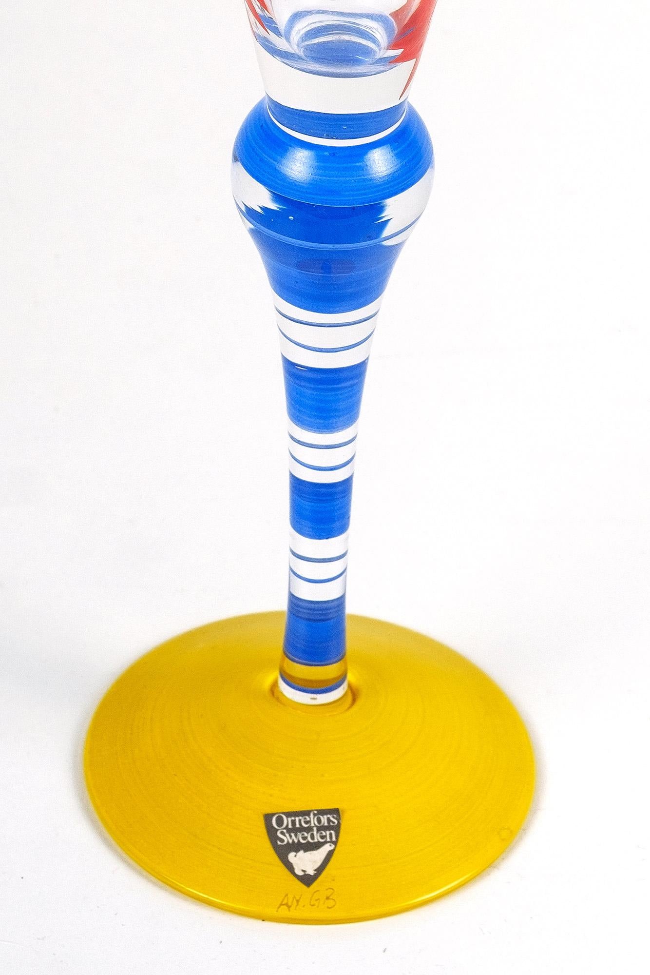 orrefors sweden champagne glasses