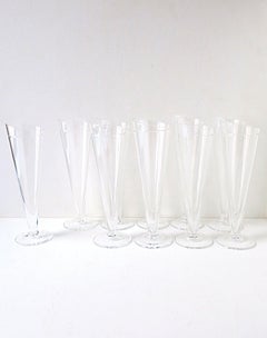 Champagnerflöten Gläser italienischer Designer Carlo Moretti, 10er Set, 2 Sets verfügbar