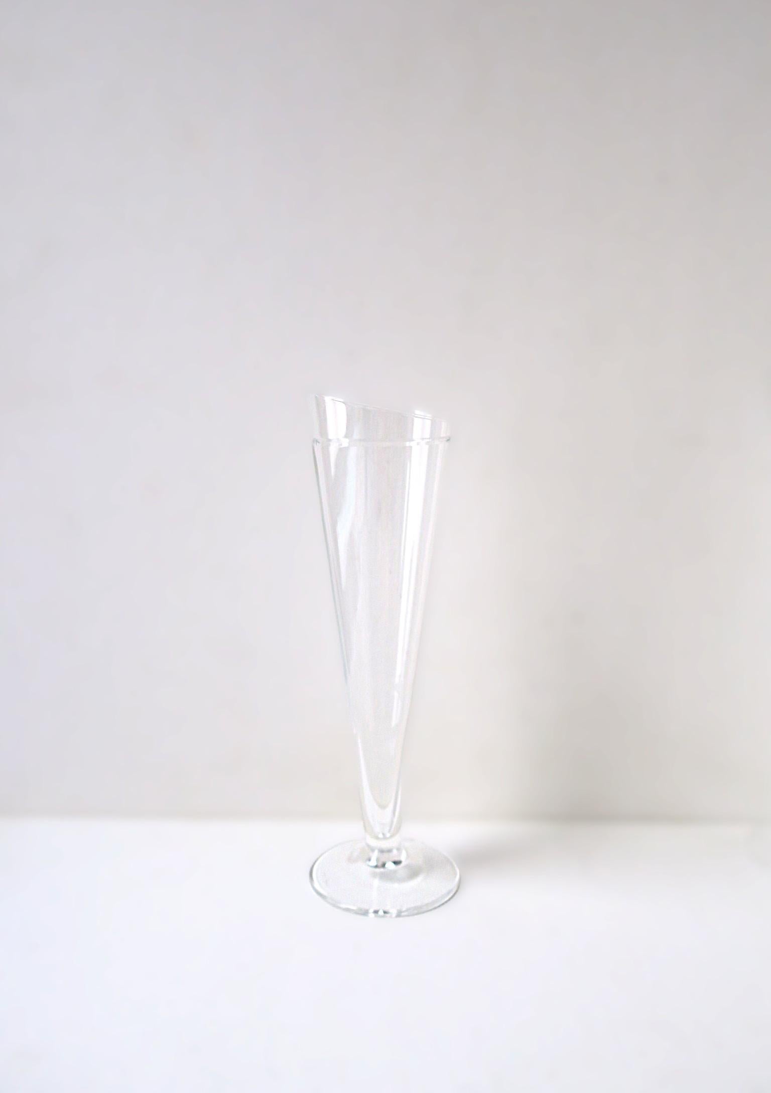 Champagne Flutes Glasses Italian Designer Carlo Moretti, Set of 10, 2 Sets Avail For Sale 1