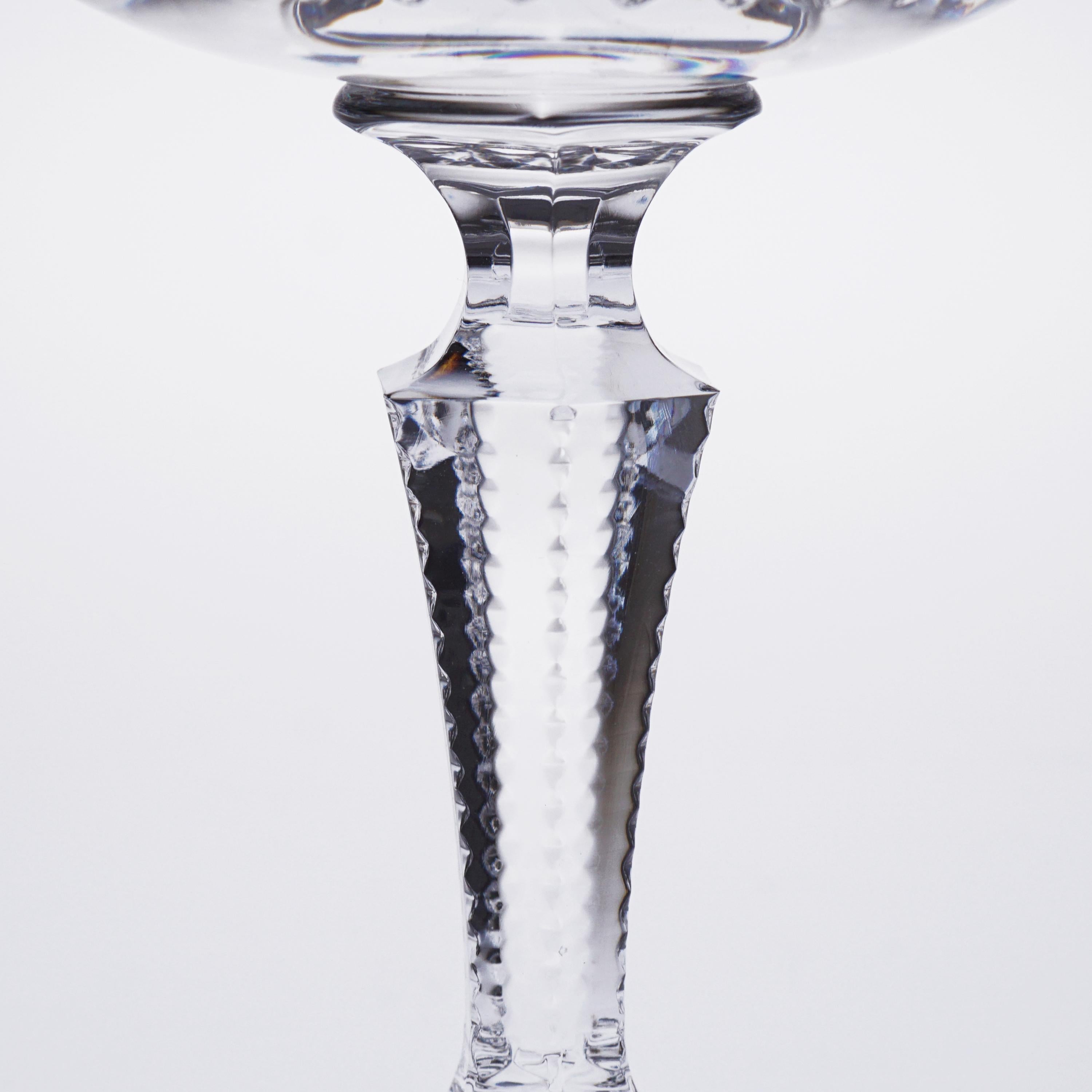 Champagne Glass in Clear Crystal Handcut In New Condition For Sale In Montbronn, FR