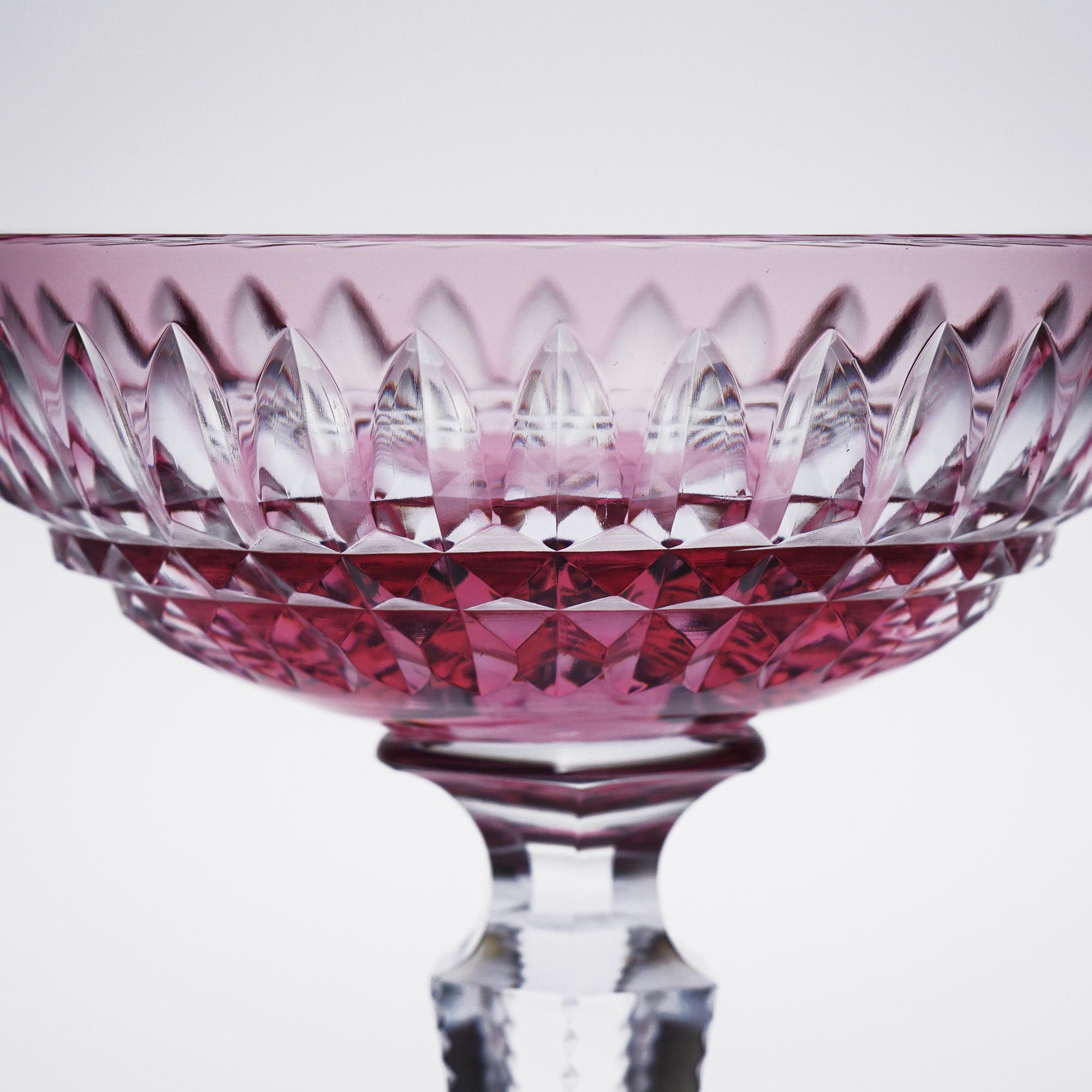 Champagne glass in pink crystal handcut

Available in 13 colors.

High quality crystal handcut in our factory, in France.


Our items are manufactures in eastern France, in a small village located in the famous Crystal Valley. 

Crystal,