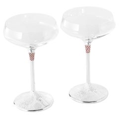 Champagne Glass, Sterling Silver, Customizable, 1 Piece
