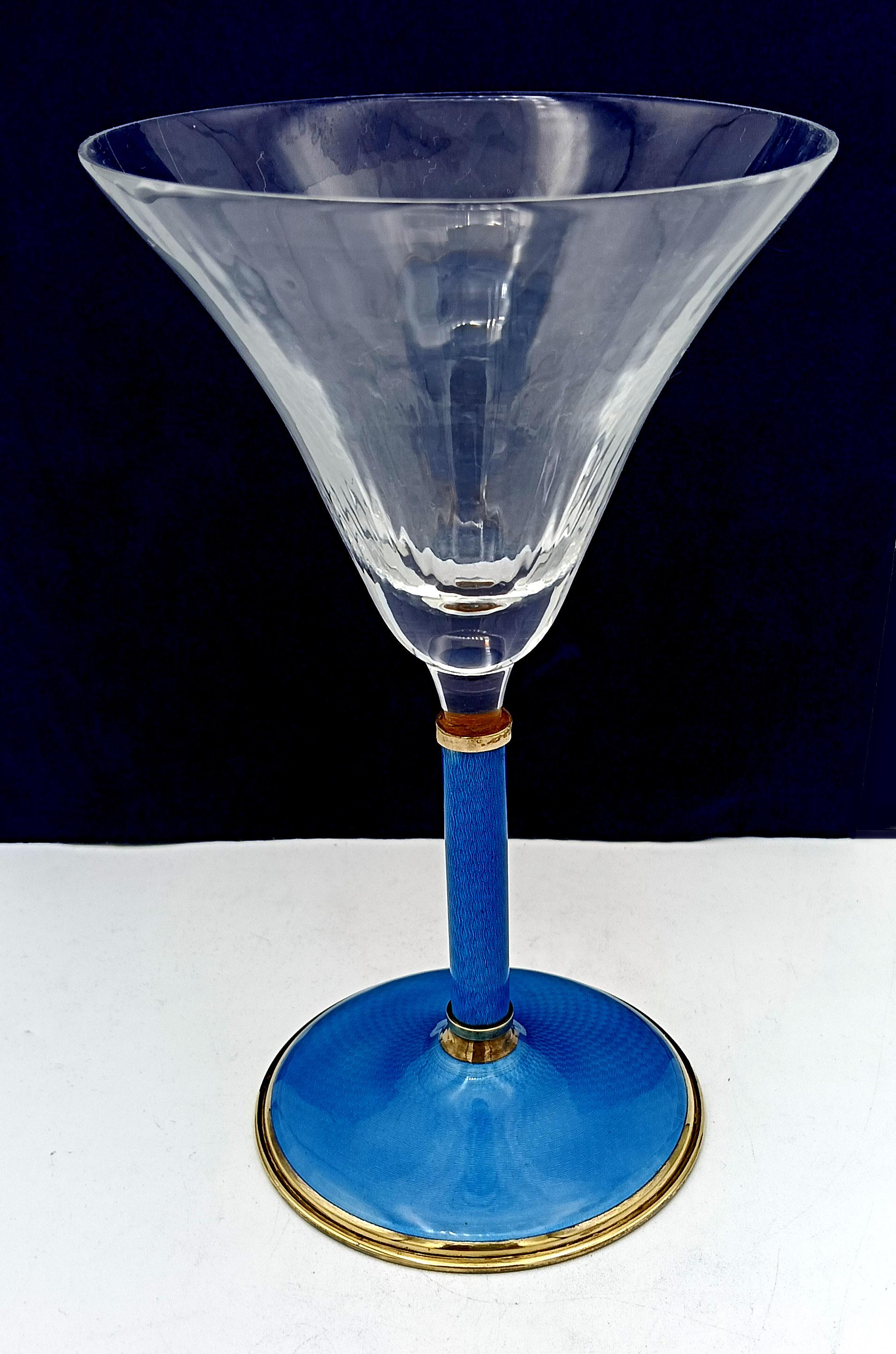 Moderne verre à champagne avec pied et tige ronds Salimbeni en vente