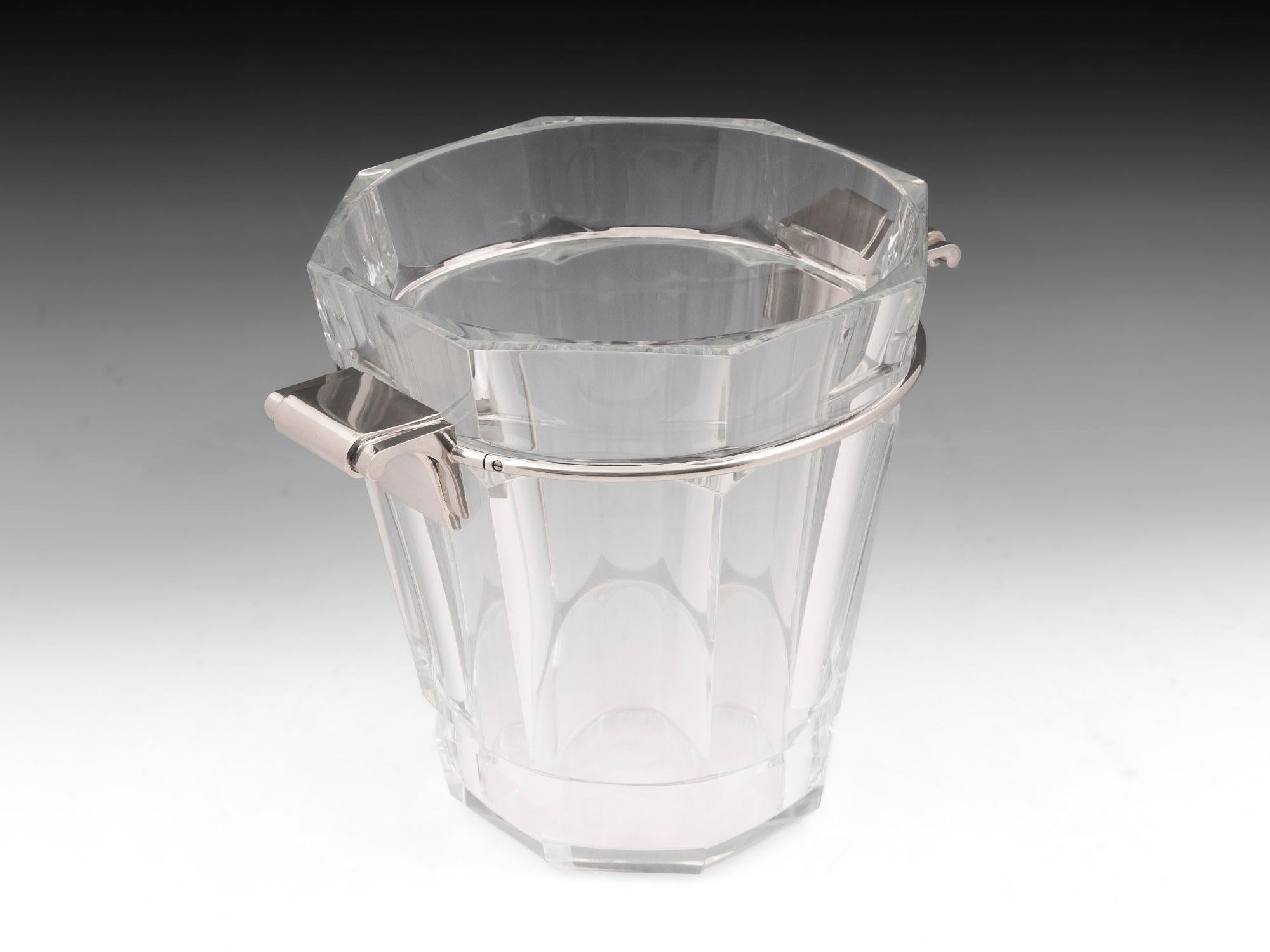 Mid-20th Century Champagne Ice Bucket coller By Val Saint Lambert § A. Charlent For Sale