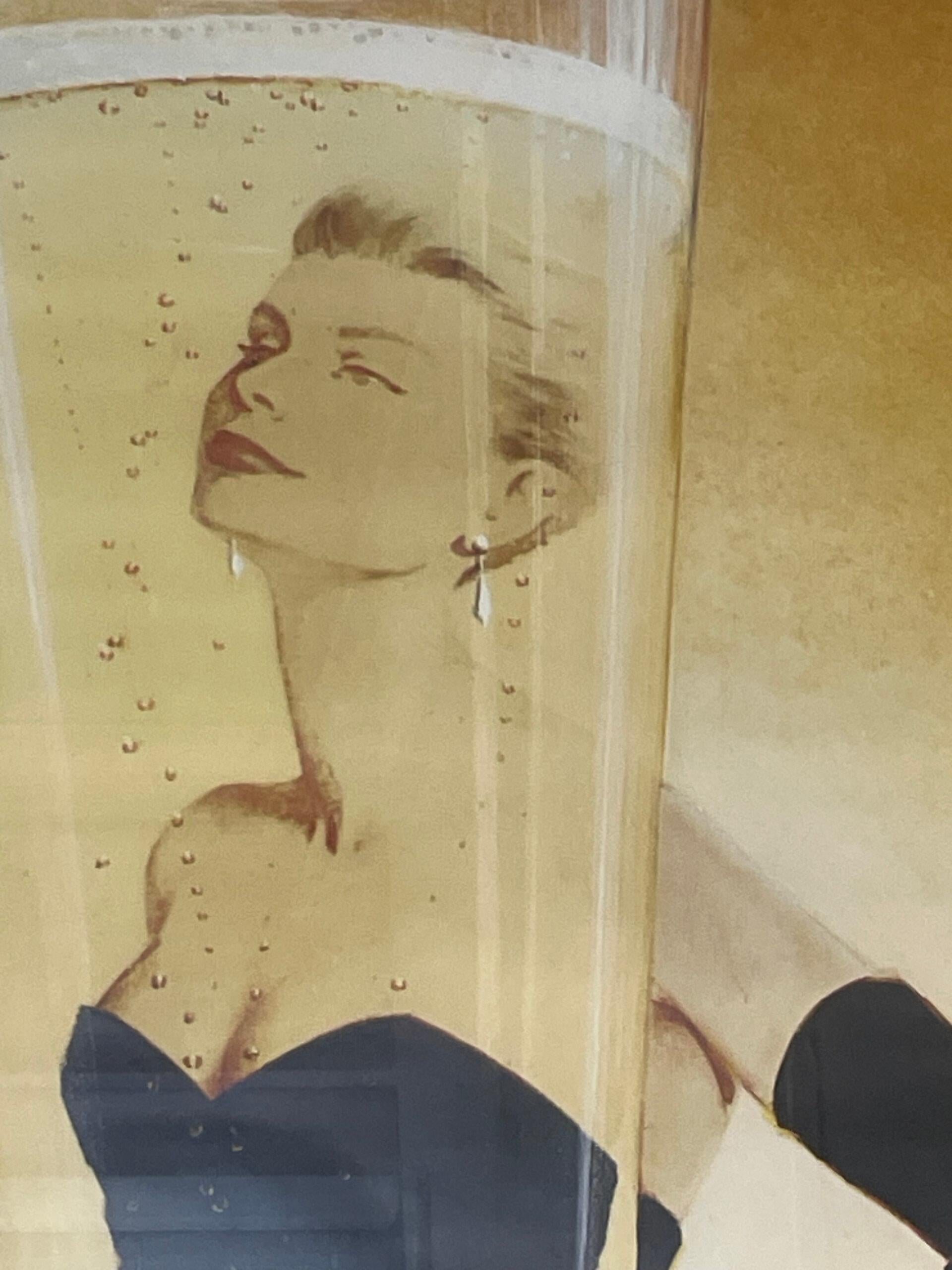 Grace Grace come signora dello champagne
Questo poster Art Deco è una ricostruzione di alta qualità dell'iconico motivo dello champagne 