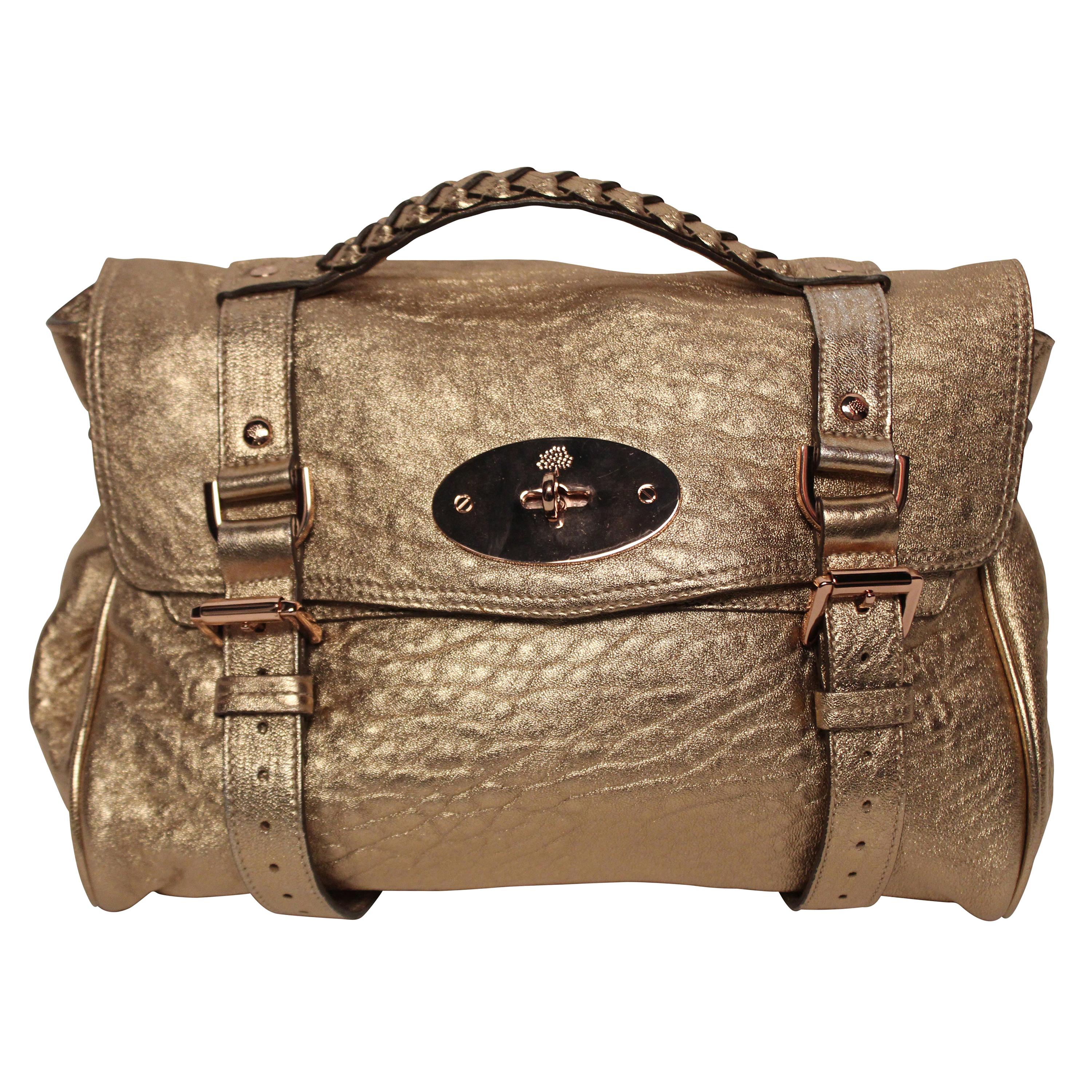 Champagne Mulberry Alexa Handbag For Sale