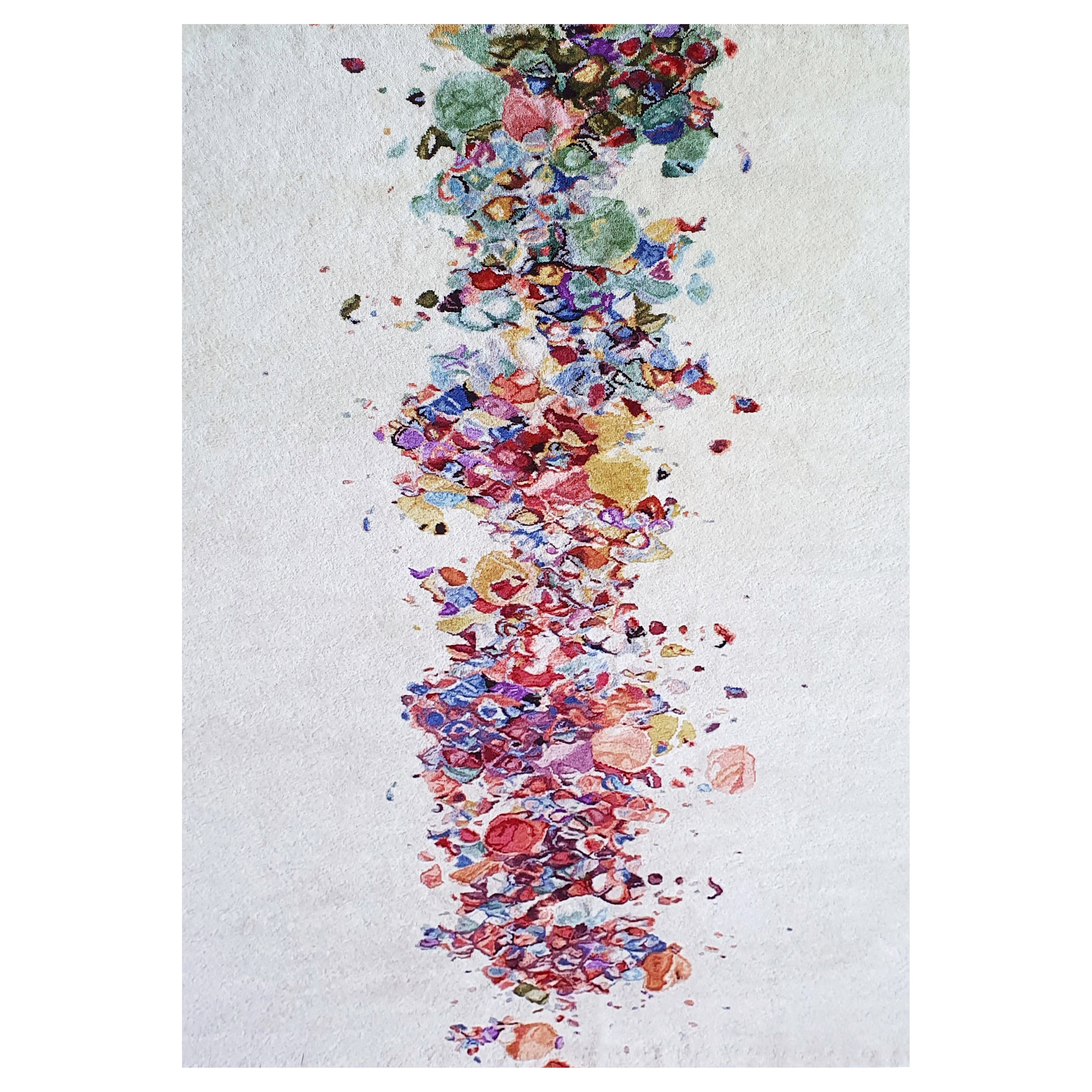 Tappeto contemporaneo in lana annodata a mano Champagne Multi-Coloured Rankin Rugs