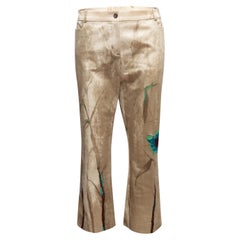 Champán y Multicolor Celine Pantalones Florales Pintados Talla FR 44