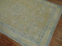 Champagne Mustard Soft Blue Chinese Rug